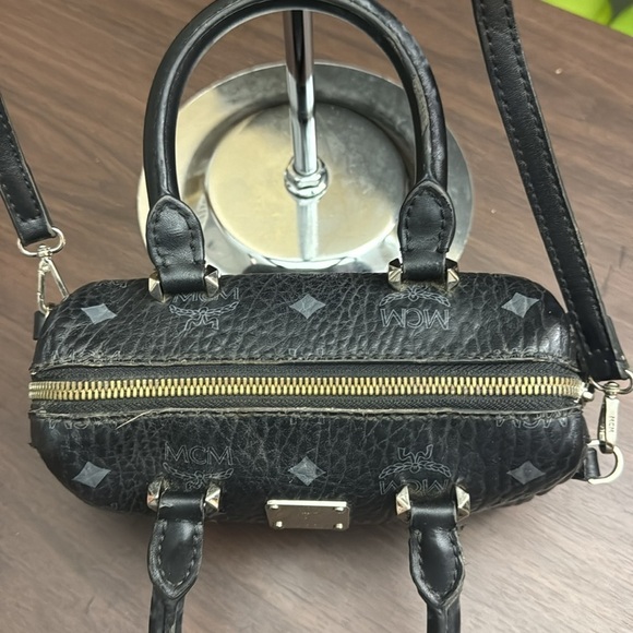 MCM Micro Bag in Black Monogram - Picture 10 of 12